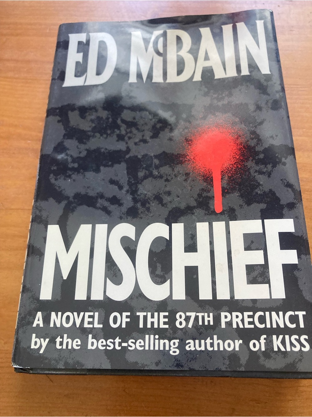 Ed McBain "Mischief" Hard Cover Novel - Black Cover with Red Accent